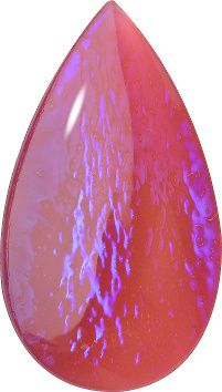 Pear Cabochons Flat Back Crystal Glass Stone, Pink 24 Mexico Opals (16915), Czech Republic
