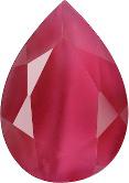 Pear Faceted Pointed Back (Doublets) Crystal Glass Stone, Pink 24 Moonshine (00375), Czech Republic