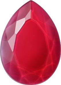 Pear Faceted Flat Back Crystal Glass Stone, Pink 24 Milky Colours (04030-70150-K), Czech Republic