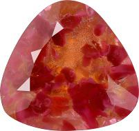 Triangle Faceted Pointed Back (Doublets) Crystal Glass Stone, Pink 25 With Gold (06020), Czech Republic