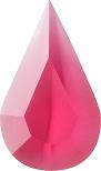 Pear Faceted Pointed Back (Doublets) Crystal Glass Stone, Pink 25 Milky Colours (04030-70140-K), Czech Republic