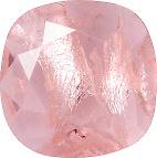 Rounded Square Faceted Pointed Back (Doublets) Crystal Glass Stone, Pink 25 With Silver (7011L0-Ag-Tw), Czech Republic