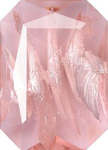 Octagon Faceted Pointed Back (Doublets) Crystal Glass Stone, Pink 25 With Silver (7011L0-Ag-Tw), Czech Republic