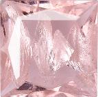 Square Faceted Pointed Back (Doublets) Crystal Glass Stone, Pink 25 With Silver (7011L0-Ag-Tw), Czech Republic