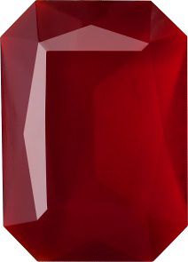 Octagon Faceted Pointed Back (Doublets) Crystal Glass Stone, Red 1 Transparent (90080), Czech Republic