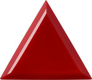 Triangle Faceted Pointed Back (Doublets) Crystal Glass Stone, Red 2 Opaque (93202), Czech Republic