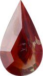 Pear Faceted Pointed Back (Doublets) Crystal Glass Stone, Red 2 With Silver (91907), Czech Republic