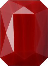 Octagon Faceted Flat Back Crystal Glass Stone, Red 2 Opaque (93202-Tw), Czech Republic