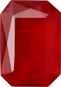 Octagon Faceted Pointed Back (Doublets) Crystal Glass Stone, Red 10 Transparent (90070), Czech Republic