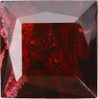 Square Faceted Pointed Back (Doublets) Crystal Glass Stone, Red 5 With ...