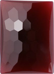 Rectangle Faceted Pointed Back (Doublets) Crystal Glass Stone, Red 5 Milky Colours (04030-90200-K), Czech Republic