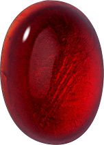 Oval Cabochons Flat Back Crystal Glass Stone, Red 6 With Silver (90089), Czech Republic
