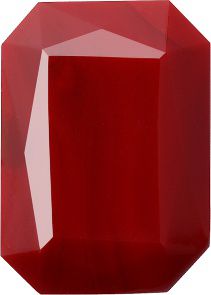 Octagon Faceted Pointed Back (Doublets) Crystal Glass Stone, Red 6 Opaque (93202), Czech Republic