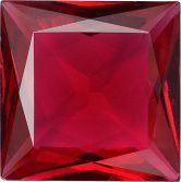 Square Faceted Pointed Back (Doublets) Crystal Glass Stone, Red 6 Transparent (70350-K-St), Czech Republic