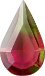 Pear Faceted Pointed Back (Doublets) Crystal Glass Stone, Red 6 Multicolours (Bi-11431), Czech Republic