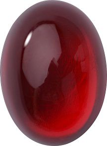 Oval Cabochons Flat Back Crystal Glass Stone, Red 7 With Silver (90089), Czech Republic