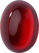 Oval Cabochons Flat Back Crystal Glass Stone, Red 9 With Silver (90089), Czech Republic
