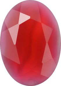 Oval Faceted Pointed Back (Doublets) Crystal Glass Stone, Red 10 Milky Colours (04030-70140-K), Czech Republic