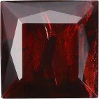 Square Faceted Pointed Back (Doublets) Crystal Glass Stone, Red 11 With Silver (90200-K-Ag-Tw), Czech Republic