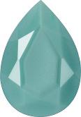 Pear Faceted Pointed Back (Doublets) Crystal Glass Stone, Turquoise 2 Pearl Colours (6404-St), Czech Republic