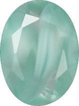Oval Faceted Pointed Back (Doublets) Crystal Glass Stone, Turquoise 2 Pearl Colours (54010-00030-Tw), Czech Republic
