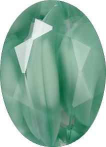 Oval Faceted Pointed Back (Doublets) Crystal Glass Stone, Turquoise 2 Pearl Colours (54040-00030-Tw), Czech Republic