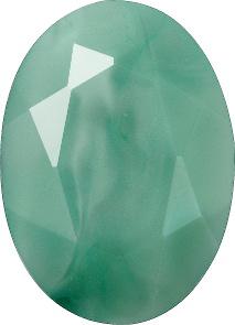 Oval Faceted Pointed Back (Doublets) Crystal Glass Stone, Turquoise 2 Pearl Colours (06404), Czech Republic