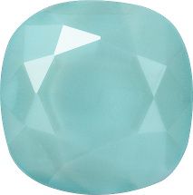 Rounded Square Faceted Pointed Back (Doublets) Crystal Glass Stone, Turquoise 3 Pearl Colours (5401-St), Czech Republic
