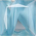 Square Faceted Pointed Back (Doublets) Crystal Glass Stone, Turquoise 3 Pearl Colours (64040-00030-Tw), Czech Republic