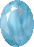 Oval Faceted Pointed Back (Doublets) Crystal Glass Stone, Turquoise 3 Pearl Colours (64000-00030-Tw), Czech Republic