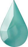 Pear Faceted Pointed Back (Doublets) Crystal Glass Stone, Turquoise 3 Pearl Colours (06404), Czech Republic
