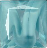 Square Faceted Pointed Back (Doublets) Crystal Glass Stone, Turquoise 5 Pearl Colours (64020-00030-Tw), Czech Republic