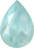 Pear Faceted Pointed Back (Doublets) Crystal Glass Stone, Turquoise 5 Pearl Colours (54020-00030-Tw), Czech Republic