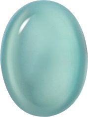 Oval Cabochons Flat Back Crystal Glass Stone, Turquoise 5 Moonshine (01192), Czech Republic