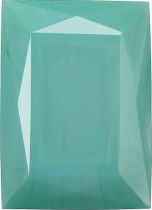 Rectangle Faceted Pointed Back (Doublets) Crystal Glass Stone, Turquoise 6 Opaque (63122), Czech Republic
