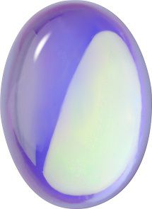 Oval Cabochons Flat Back Crystal Glass Stone, Violet 1 Transparent With Ab (20210-Abb), Czech Republic