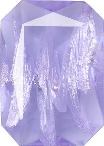 Octagon Faceted Pointed Back (Doublets) Crystal Glass Stone, Violet 1 With Silver (20210-Ag-Tw), Czech Republic
