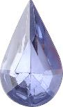 Pear Faceted Pointed Back (Doublets) Crystal Glass Stone, Violet 1 Transparent With Aluminium (20210-Al), Czech Republic