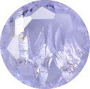 Round Faceted Pointed Back (Doublets) Crystal Glass Stone, Violet 1 With Silver (20210-Ag-Tw), Czech Republic