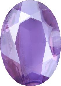 Oval Faceted Pointed Back (Doublets) Crystal Glass Stone, Violet 1 Transparent With Blue Hematite (20320-Bh), Czech Republic