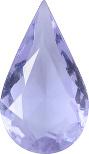 Pear Faceted Pointed Back (Doublets) Crystal Glass Stone, Violet 1 Transparent (20210), Czech Republic