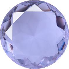 Round Faceted Pointed Back (Doublets) Crystal Glass Stone, Violet 2 Transparent (20210-L), Czech Republic