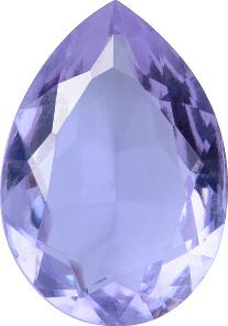 Pear Faceted Pointed Back (Doublets) Crystal Glass Stone, Violet 2 Transparent (20210-L), Czech Republic