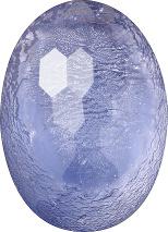 Oval Faceted Pointed Back (Doublets) Crystal Glass Stone, Violet 3 With Silver (202190-K-Tm), Czech Republic