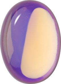 Oval Cabochons Flat Back Crystal Glass Stone, Violet 4 Transparent With Ab (20010-Abb), Czech Republic