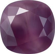 Rounded Square Faceted Pointed Back (Doublets) Crystal Glass Stone, Violet 5 Moonshine (00444), Czech Republic