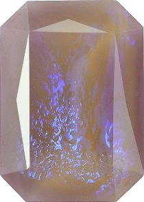 Octagon Faceted Pointed Back (Doublets) Crystal Glass Stone, Violet 6 Mexico Opals (16215), Czech Republic