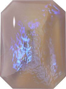 Octagon Cabochons Pointed Back Crystal Glass Stone, Violet 6 Mexico Opals (16215), Czech Republic