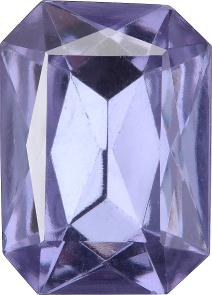 Octagon Faceted Pointed Back (Doublets) Crystal Glass Stone, Violet 6 Transparent With Aluminium (20210-Al), Czech Republic