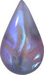 Pear Cabochons Pointed Back Crystal Glass Stone, Violet 7 Specials (66390), Czech Republic